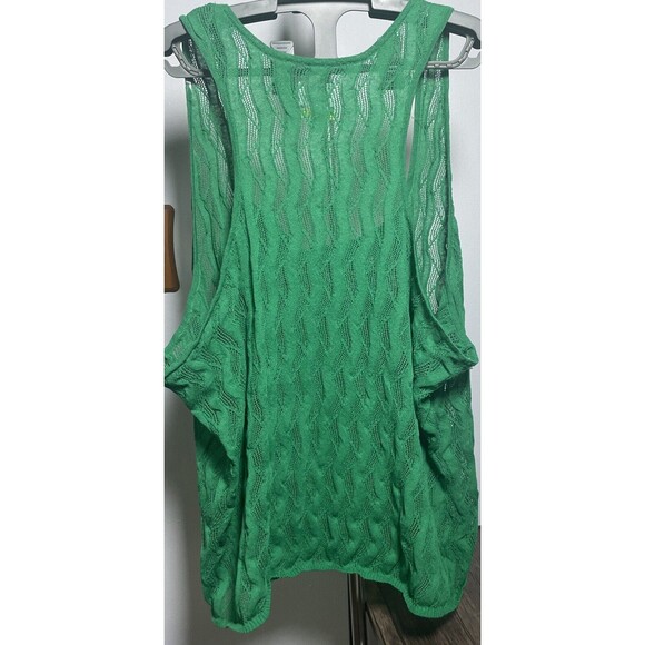 FUTURE COLLECTIVE x JENEE NAYLOR Green Crochet Tank Plus Size 4X Cover Up NWT - Picture 5 of 5